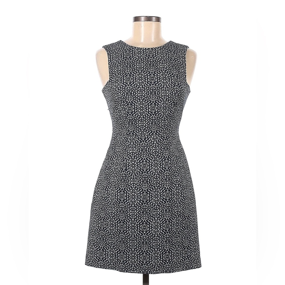 H&M Tweed Sleeveless with Pockets Navy & White Dress Size 4 NWT